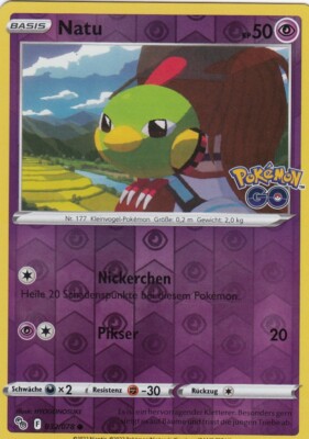 Natu 032/078 REVERSE HOLO Pokemon GO Pokemon Karte Deutsch