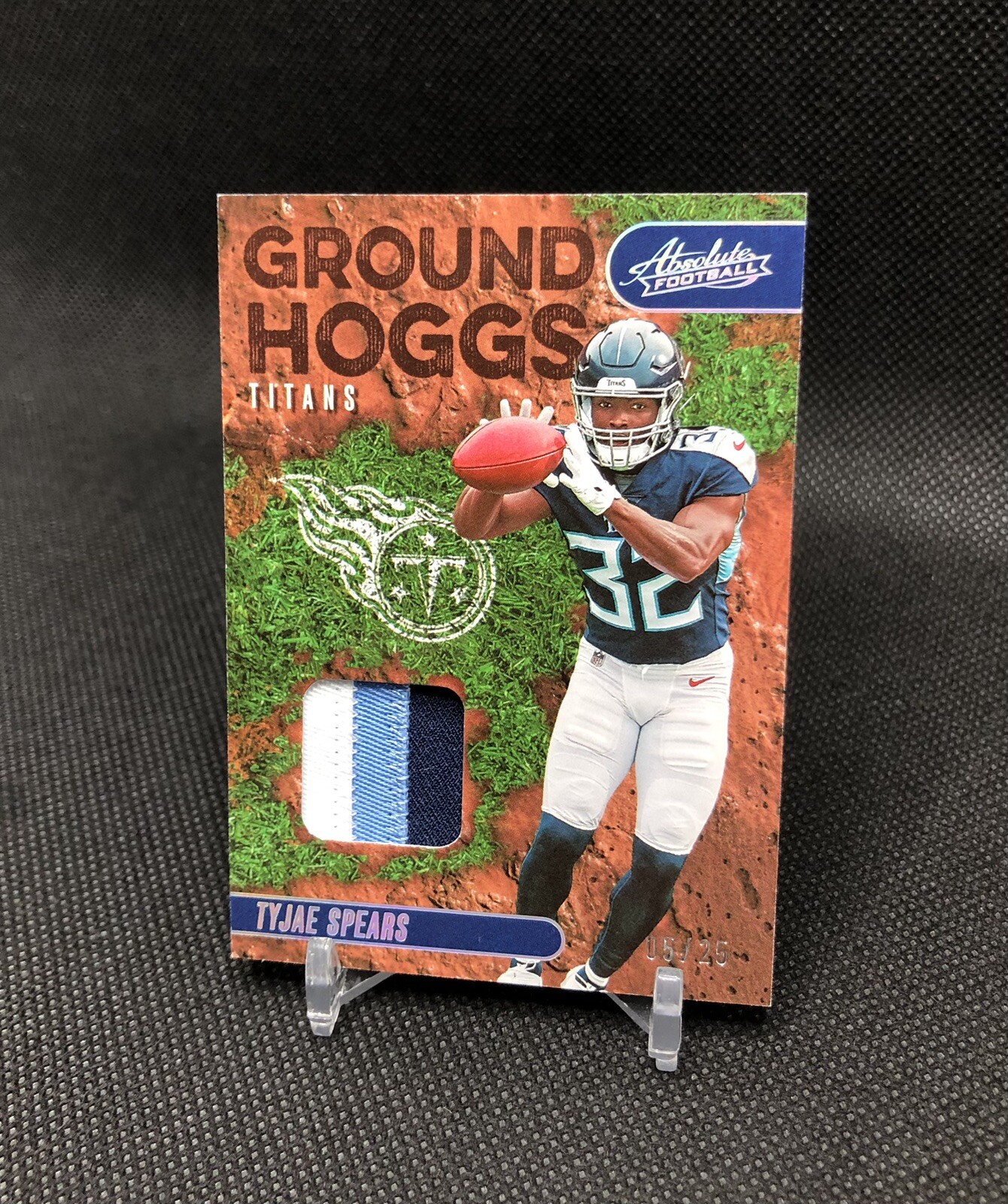 2023 Absolute Tyjae Spears /25 “GROUND HOGGS” CHUNKY 3 COLOR PATCH SSP RC #GH-4