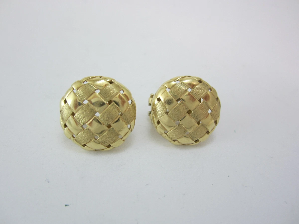 Basket weave earrings best sale