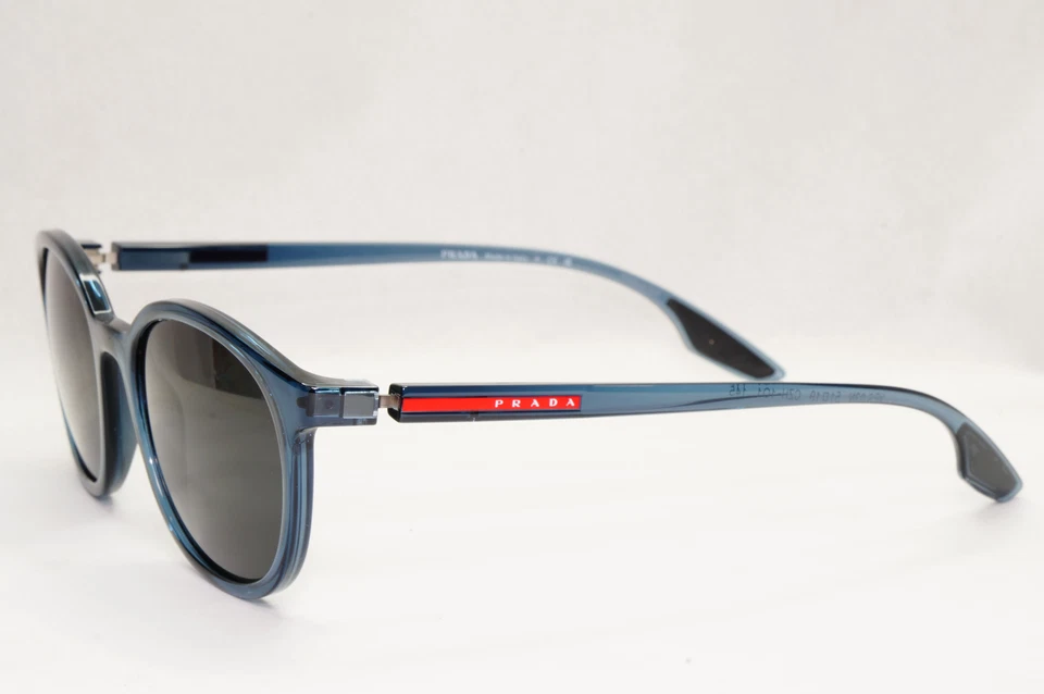 Gafas de sol Prada azul Avio transparente negro redondo PS03NV VPS 03NN CZH-1O1 51 mm Foto 4 de 4