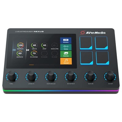 AVerMedia LIVE STREAMER NEXUS AX310 Audio Mixer & Control Center  