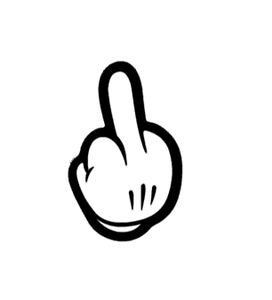 Middle Finger Mickey Mouse Decal Ebay