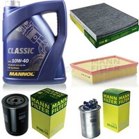 Mann Inspektionspaket 5L Mannol Classic 10W-40 FüR Seat Ibiza Ii 1.9 D Cordoba