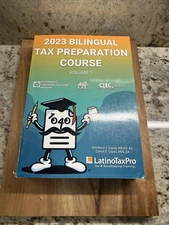 2023 Bilingual Tax Preparation Course Volume 1, MSRP $249 Spanish English