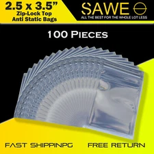 100 x Anti Static Shielding ESD Bags 2.5 x 3.5" Inch Zip Reclosable Seal