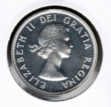 Canada 1959 Silver $1 DOLLAR  Proof Like Heavy Cameo - fantastic coin!