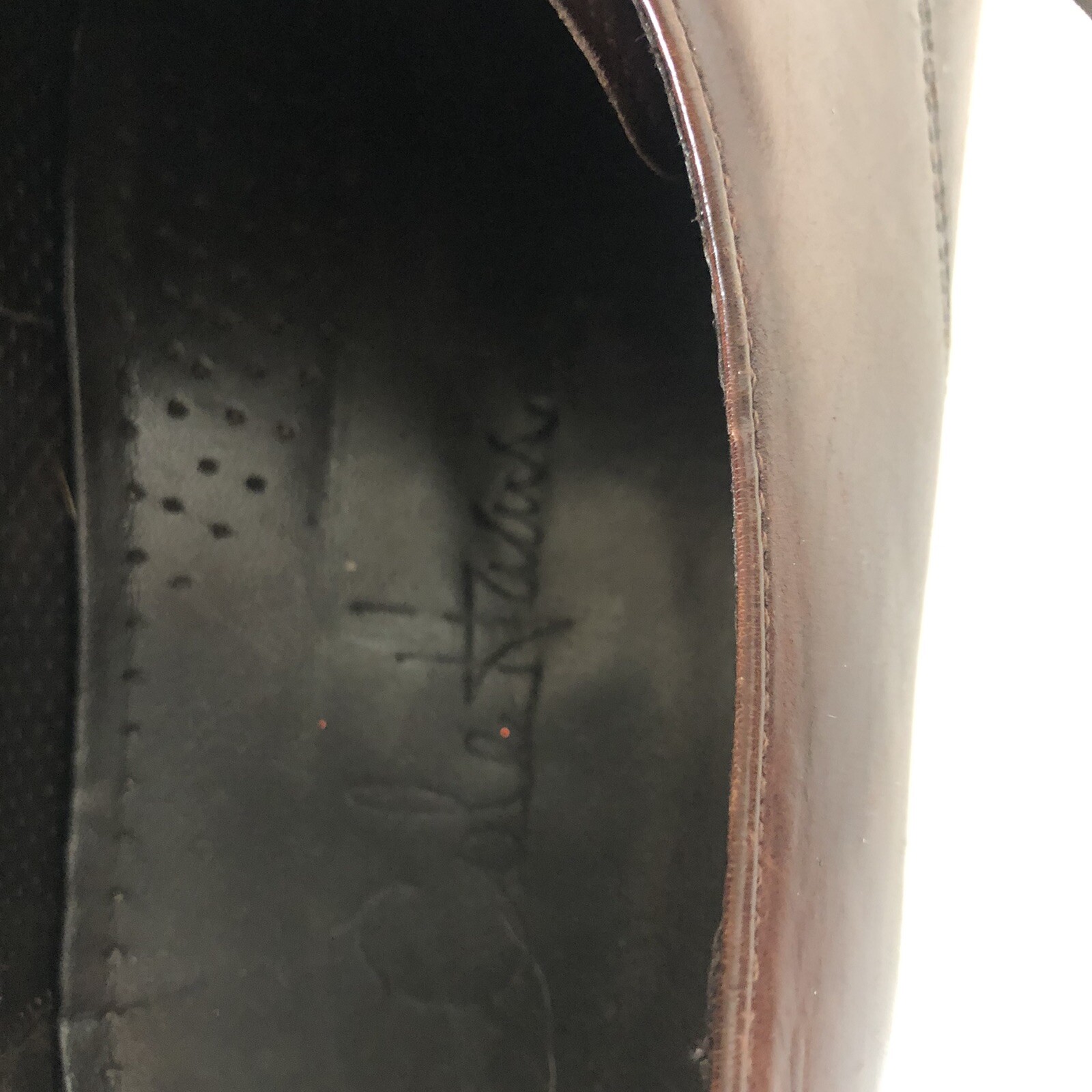 SAOLA Scarpe eleganti Cole Haan da uomo US 9 5 M punta grembiule pelle bordeaux derby Oxford