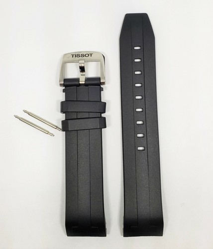 ORIGINALE Tissot Seastar (si adatta solo T120407A) Nero in Gomma 21mm  Cinturino Orologio Band | eBay