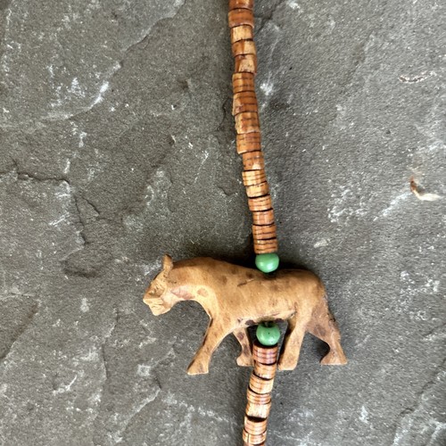 Two hand carved wooden necklaces African beaded Artisan Gift - Picture 7 of 7