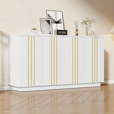 Sideboard Schrank Highboard Anrichte mit flexiblem Stauraum 4Tür Anrichte 160 cm - Bild 1 von 4