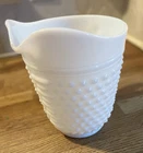 Vintage Anchor Hocking Milk Glass Hobnail Pitcher – White Mid-Century Water Jug