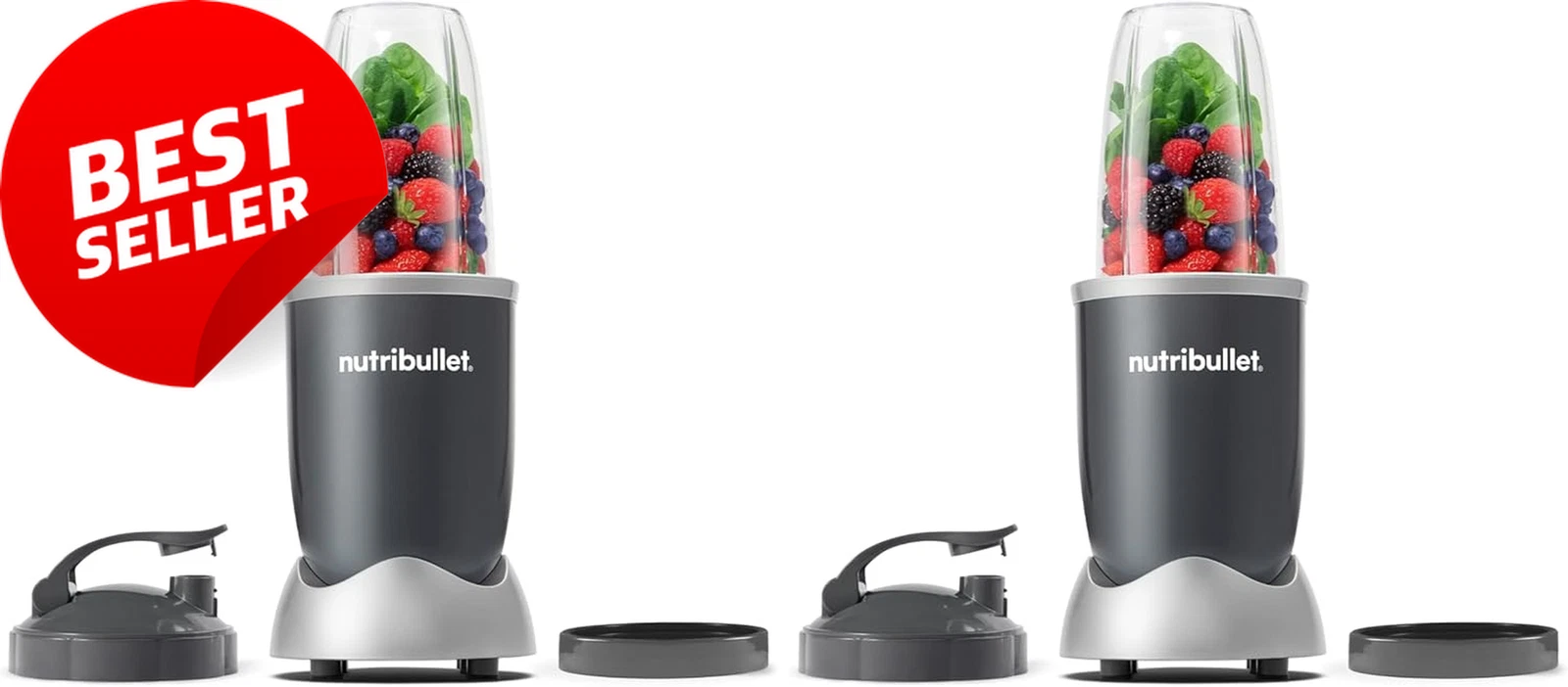 Personal Blender 600W 24oz Smoothie Food Prep Gray NBR-0601WM 2-Pack