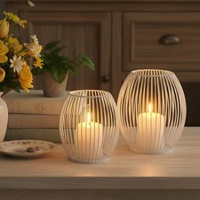 2pcs Tabletop Metal Candle  Holder Set