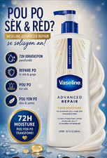 Vaseline Advanced Repair Body Lotion 72HR Moisture Fragrance Free 20.3 fl oz