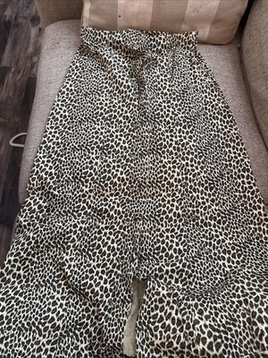 Women's Unbranded Leopard Animal Print Buttoned High Waisted Skirt, Sz Medium