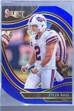 2020 Select Tyler Bass Blue Prizm Die Cut RC #389 Bills