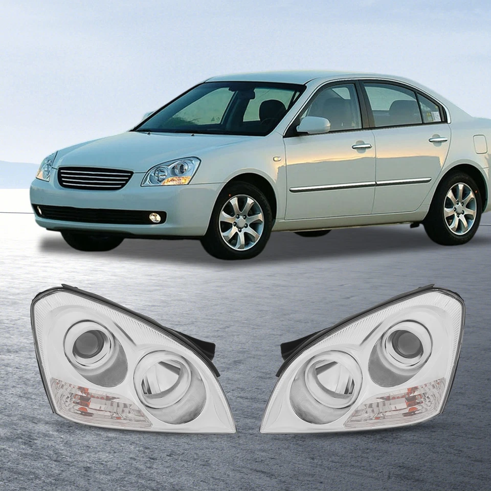 Pair Headlights For 2007-2008 Kia Optima Halogen Headlamps Left & Right Side New Foto 2 de 4