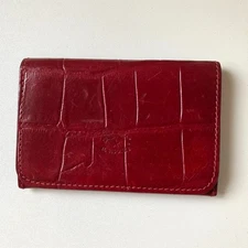 IL BISONTE Business Card Holder Red