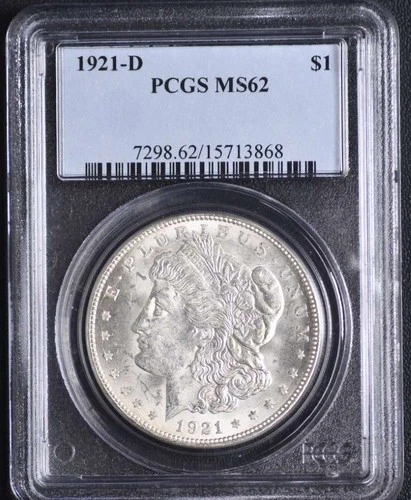 1921D Morgan Dollar PCGS MS62