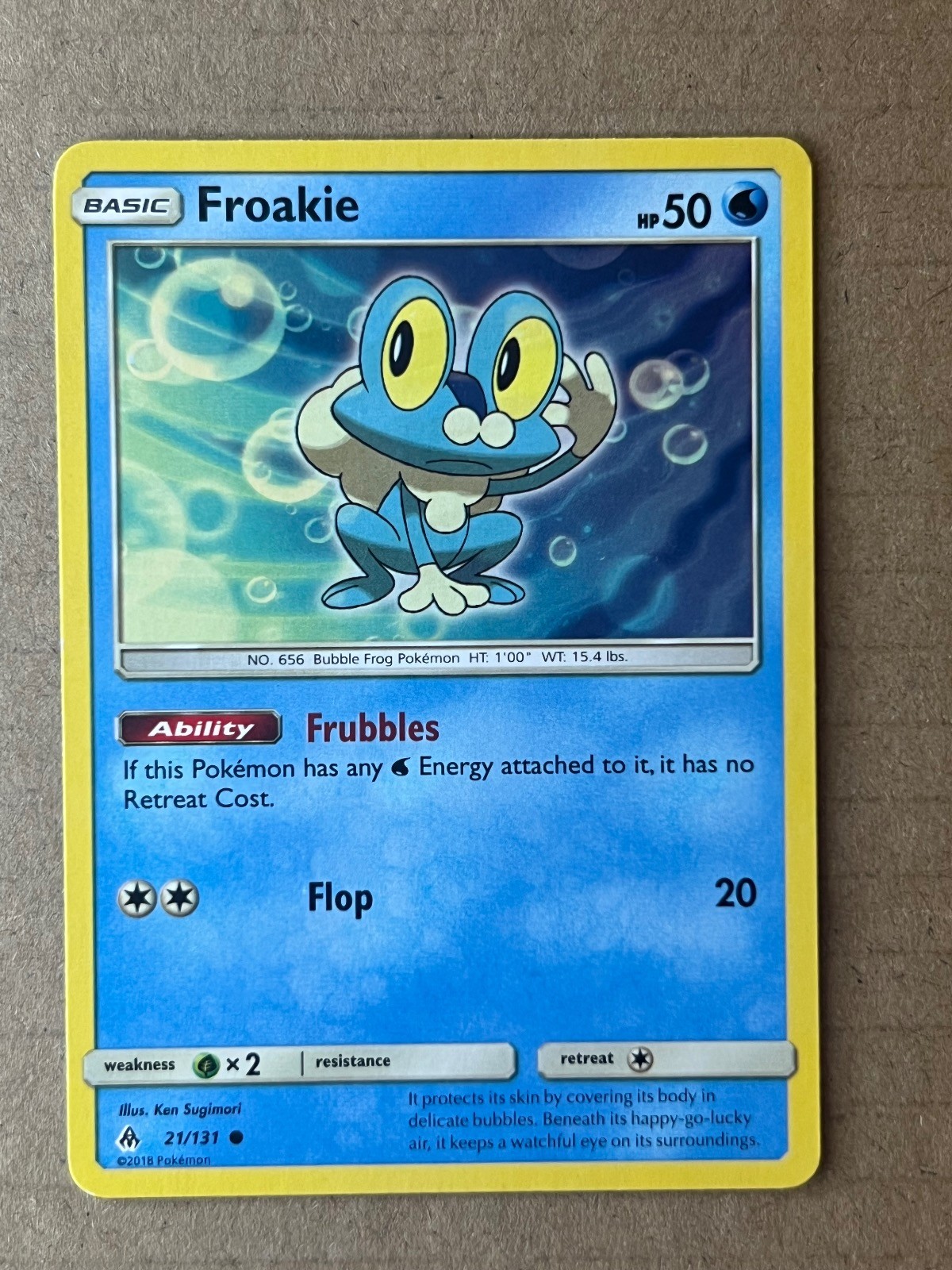 FROAKIE 21/131 COMMON FORBIDDEN LIGHT POKEMON LIGHTLY PLAYED