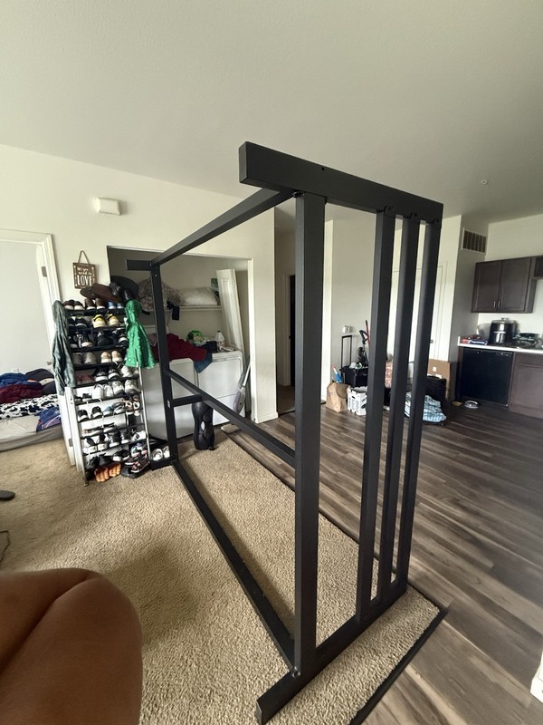 King Black Metal  Bed Frame, Matte Finish, Assembly Required
