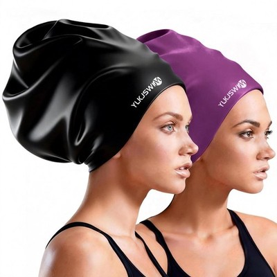 Extra Large Swim Cap for Braids and Dreadlocks Women Men, Waterproof Silicone...