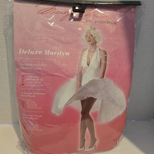 Costume Halloween adulto ufficiale stella del cinema Marilyn Monroe Deluxe usato in ottime condizioni sexy