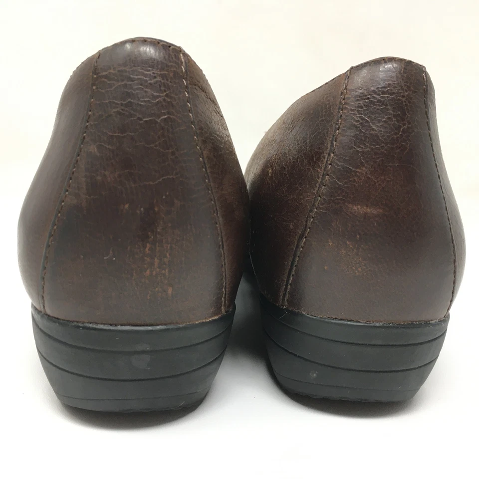 Dansko Franny Mocasines Zuecos Zapatos Mujer Talla 8.5-9 EE. UU. 39 UE Cuero Marrón Foto 3 de 4