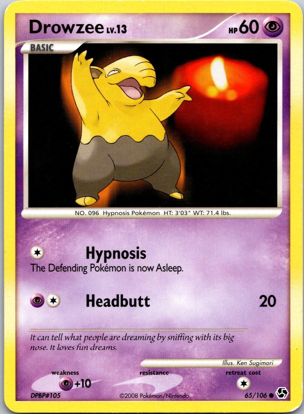 DROWZEE - 65/106 - GREAT ENCOUNTERS - - HP