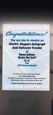 2026 Bowman Roman Anthony Electric Sluggers Auto. Gold Refractor Rookie RC #/50