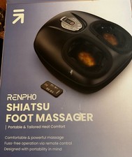RENPHO Shiatsu Foot Massager w/Heat Remote, Portable, Hygienic, New in Box