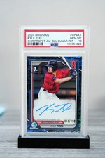 2024 BOWMAN CHROME PRSPCT AUTOS BLUE LUNAR REFRACTOR KYLE TEEL 13/150 PSA 10