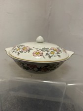 Vintage Lidded Serving Dish Myott's China-Lyke Ware "Prairie Rose" pattern