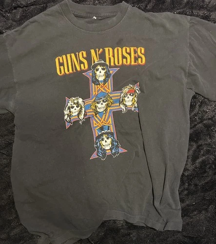 Guns N Roses Appetite For Destruction Tour T-Sh 1980s vintage concert t-shirt, vintage, size XL, single stitch, B+ condition