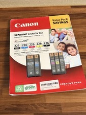 NEW Genuine Canon Inkjet Cartridge 5 Pack - 225 PGBK, 226 Black and Tricolor