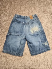 Vtg 90s Y2K Jnco Jeans Mens Baggy Denim Shorts Carpenter Grunge Hip Hop 32 X 32