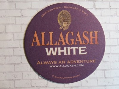 Beer COASTER ~ ALLAGASH Brewing Belgian White Ale 2005 Gold Medal at the GABF