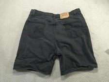 Levis 550 Shorts Mens 42 Black Denim Vintage Orange Tab Relaxed Fit 1997