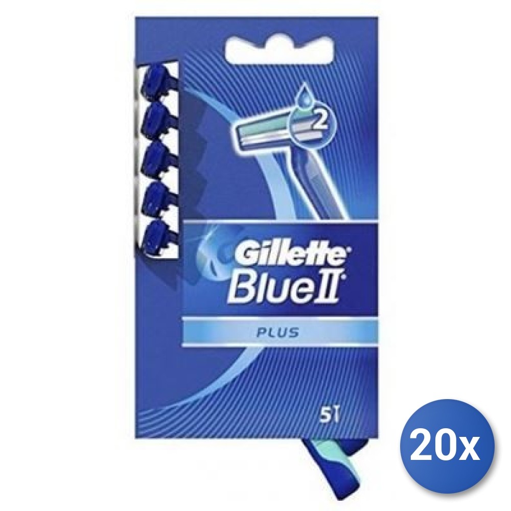 Bundle 80 Rasoi Gillette Blue II Plus - Stock Convenienza per Viaggi
