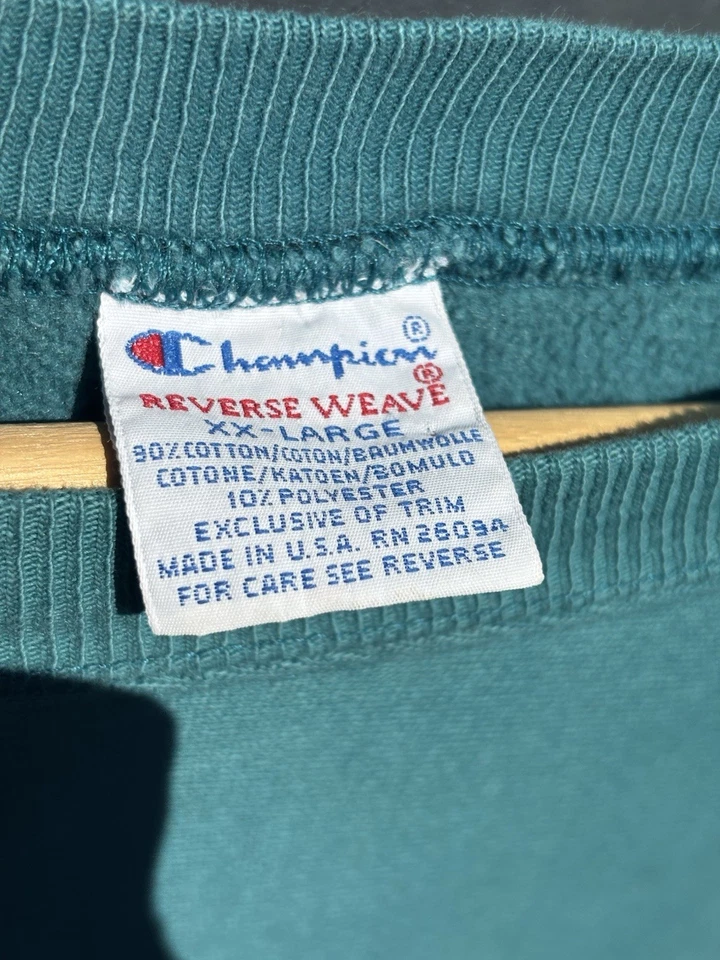 Suéter De Colección Champion Tejido Inverso Ohio State Script XXL Cuello Redondo Años 80 90 Foto 3 de 4