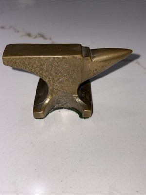 Antique Miniature Brass Bronze Anvil 3 