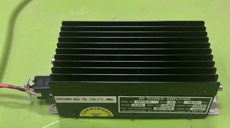 TPL Communications PA3-1AB-M1 OEM RF Power Amplifier VHF 136-172MHz FM TESTED