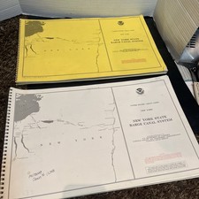 VTG New York State Barge Canal System NOAA Map Chart Lot Of 2 US 1977 & 1985