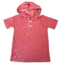 Tea Collection Girls Size 6 French Terry Hoodie Tunic Pink