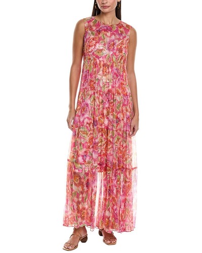 Johnny Was Loran Tiered Silk Maxi Dress Size:M $515 NWT