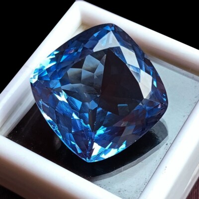 Certified 20-22 Ct Natural Flawless Ceylon Blue Spinel Loose Cushion Gemstone