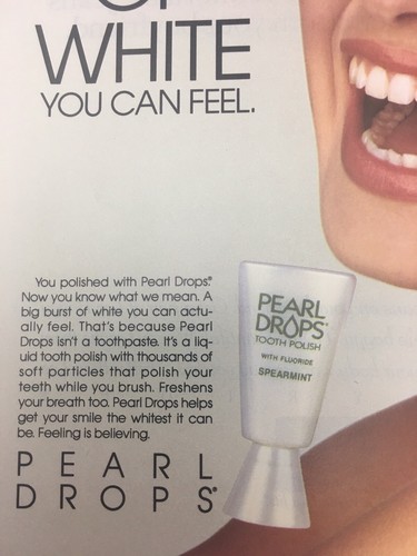 1991 Pearl Drops Tooth Polish Teeth Smile Vintage Magazine Print Ad - Picture 4 of 5