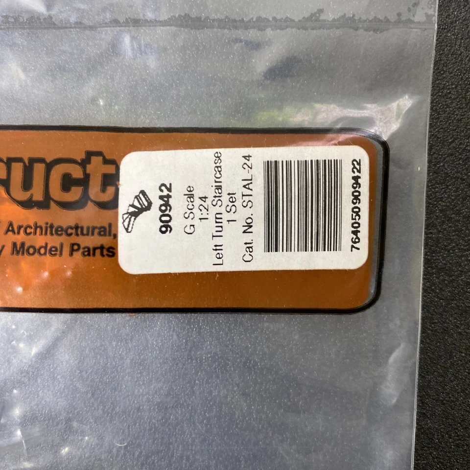 Plastruct 90942 G 1:24 Left Turn StairCase STAL- 24 New In Original Package - Image 3 of 4