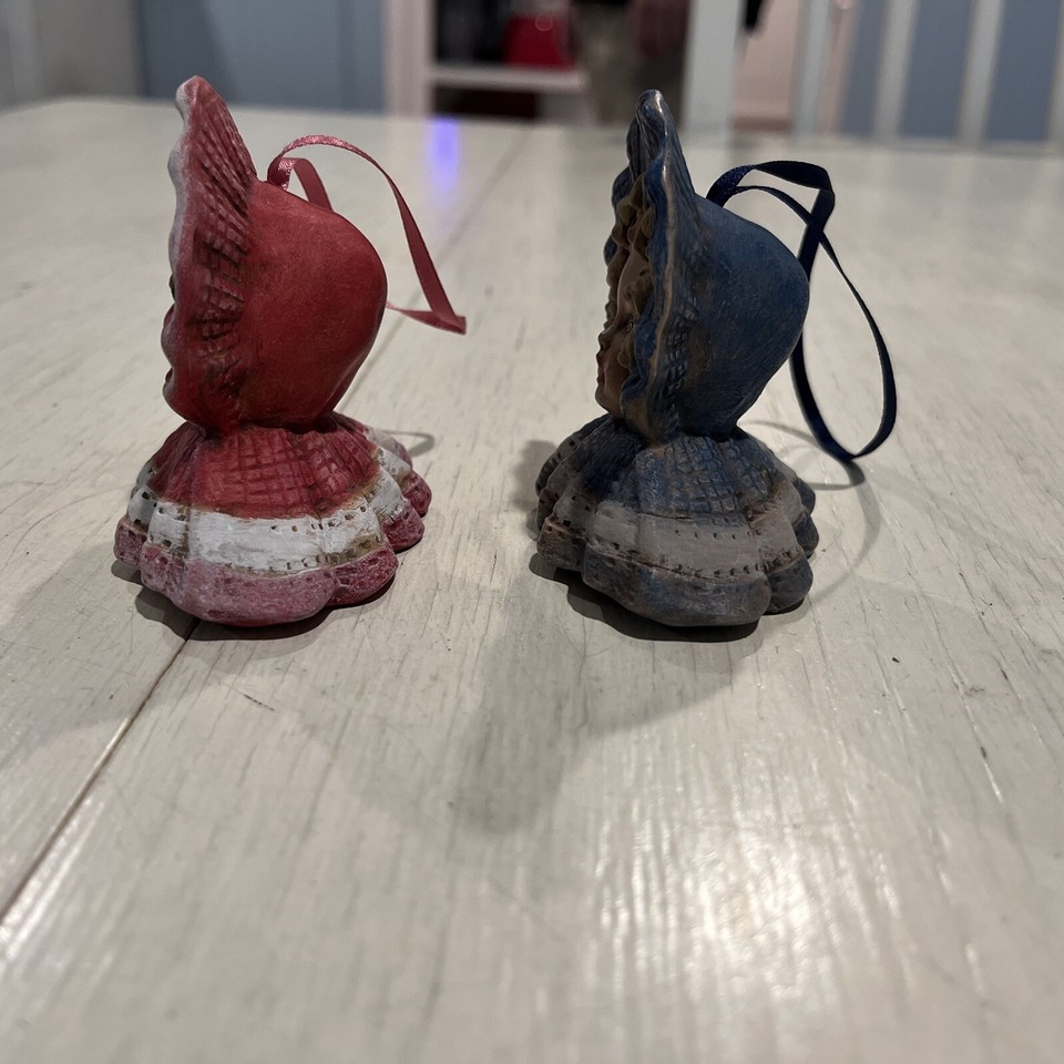 2 Victorian Porcelain Doll Head Christmas Ornaments eBay