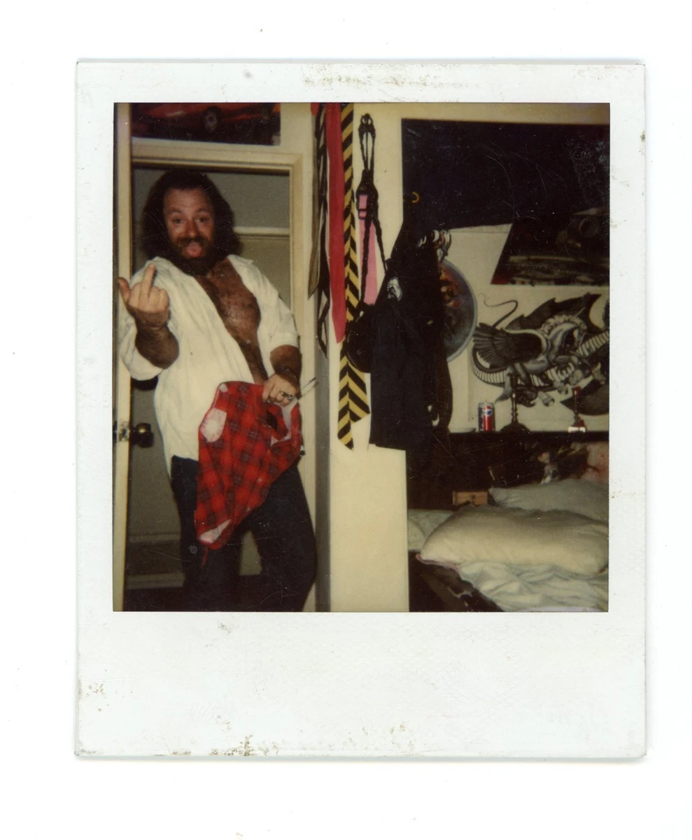 Scruffy burly hairy man with thick beard giving finger Vintage snapshot  photo | eBay